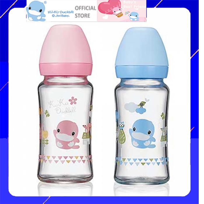 Bình sữa thủy tinh cổ rộng kuku ku5865 240ml