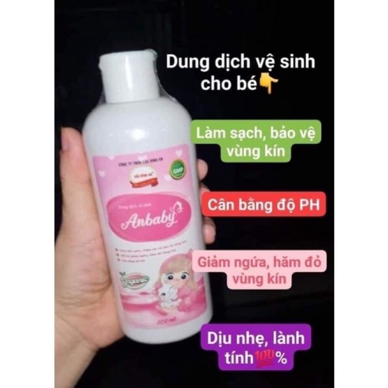 Dung dịch vệ sinh Bé gái Anbaby Cầu Bình An 200ml