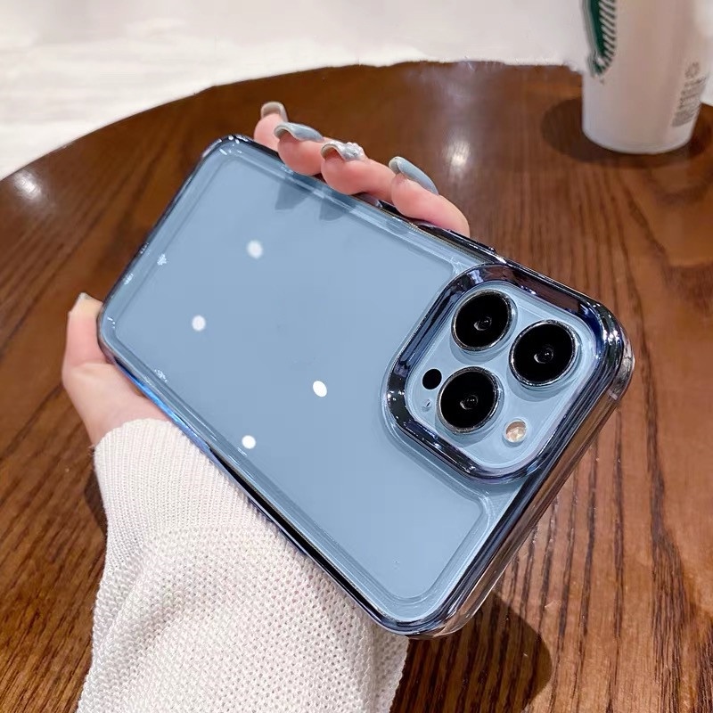 Ốp Điện Thoại Cứng Trong Suốt Mạ Điện Cho iPhone 11 12 13 pro max X XS XR XSMAX 12 pro max 11 promax