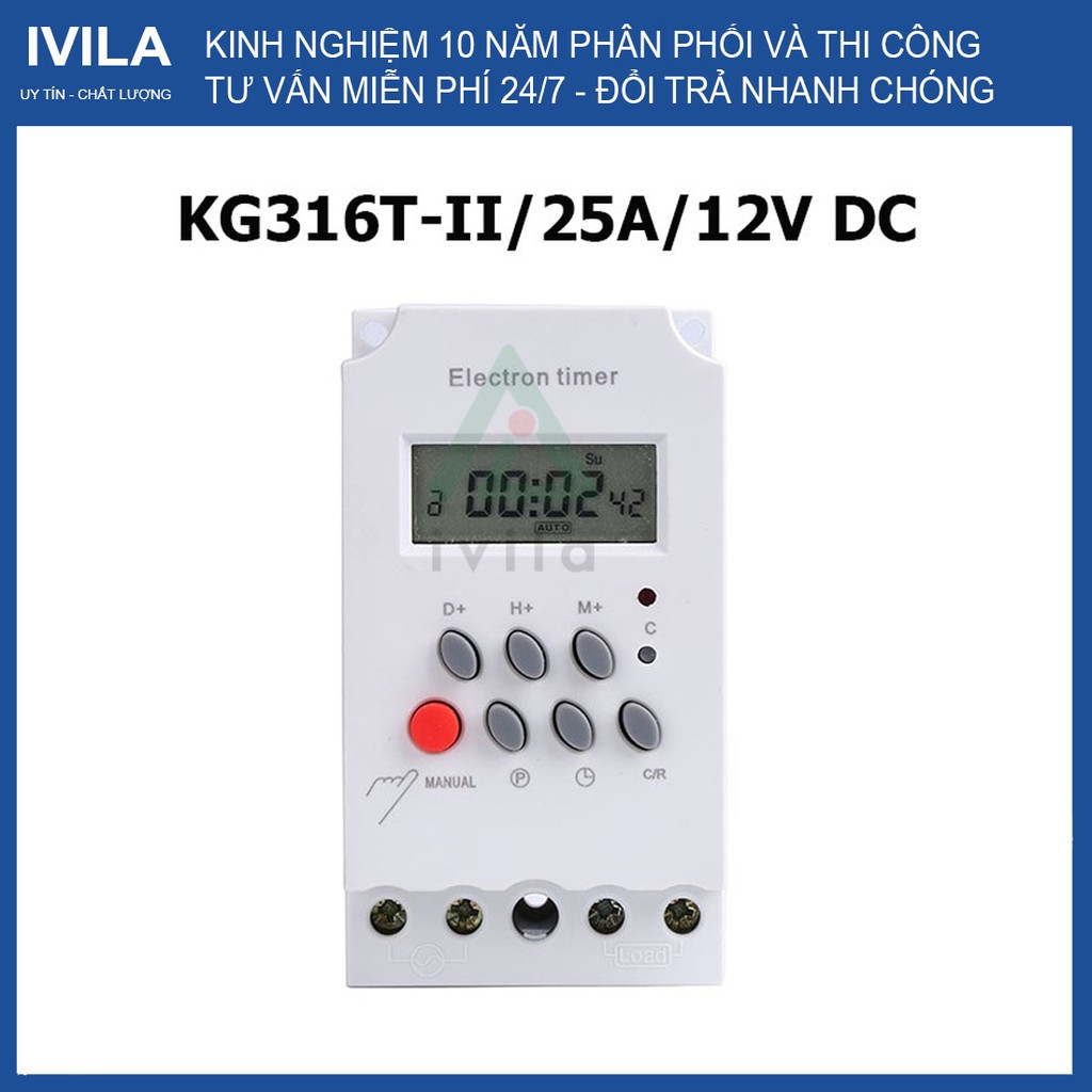 Timer hẹn giờ KG316T - Bộ hẹn giờ  tự động - Hẹn giờ bật tắt an toàn - Ứng dụng cao - Dễ dàng lắp đặt, thi công