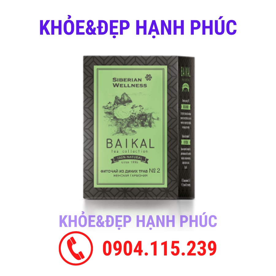 [ Trà Baikan N2 nữ ] Thực phẩm bảo vệ sức khỏe Trà thảo mộc Baikal tea collection. Herbal tea №2 – 30 túi/hộp