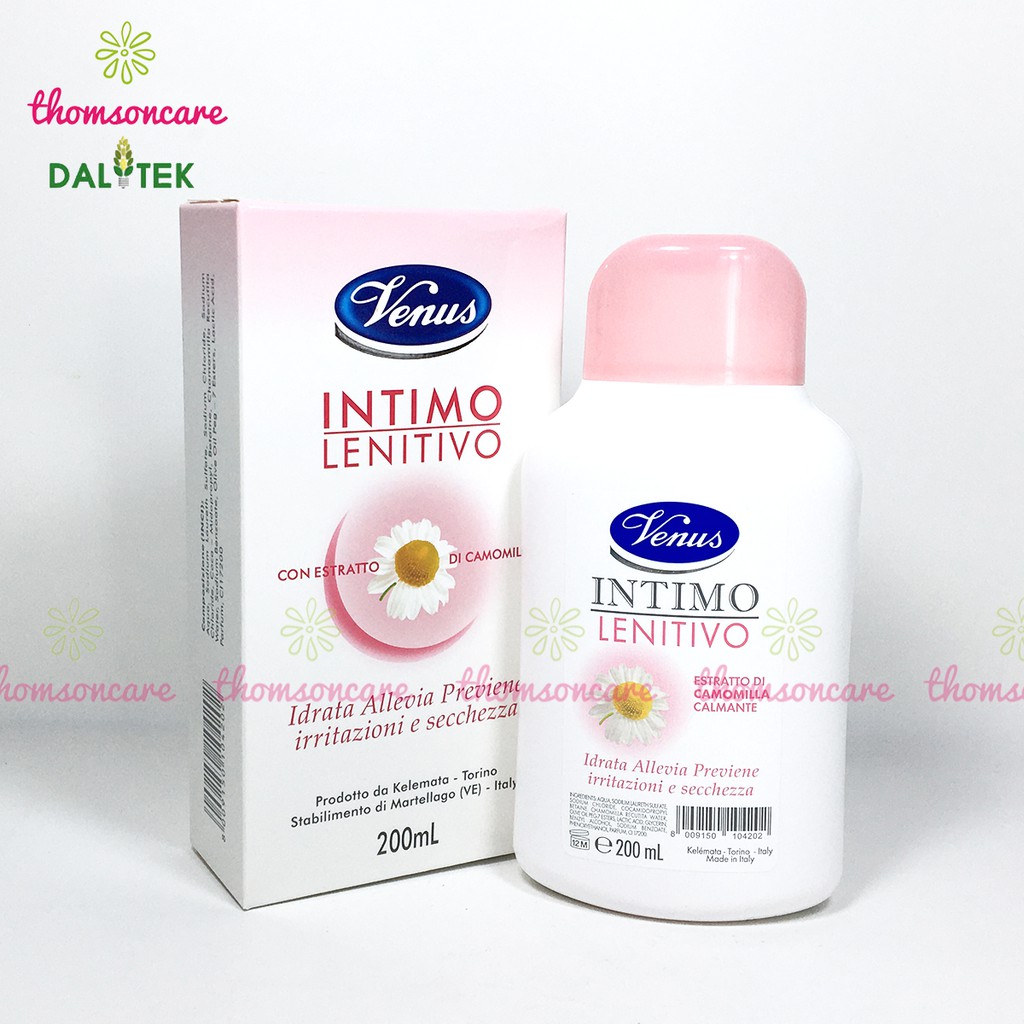 Dung dịch vệ sinh Venus Intimo từ Ý - Hương thơm từ thảo dược - Hộp 200ml, ddvs dùng được cho cả nam giới