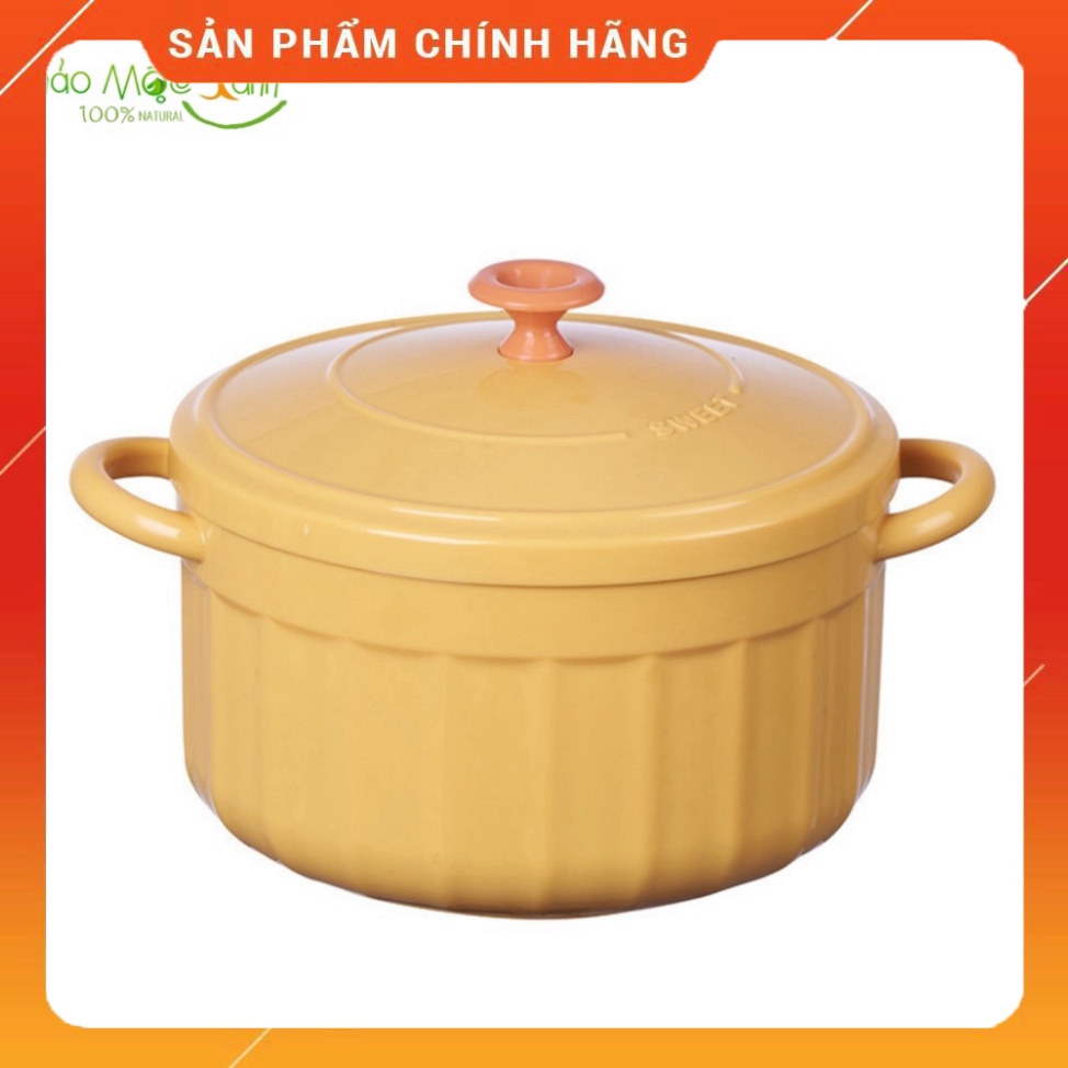 Bát úp mì - Bát ăn mì tôm inox 2 lớp cách nhiệt hình chiếc nồi có nắp đậy AHM Mart
