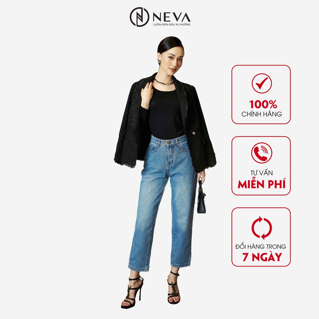 Áo vest dạ NEVA màu đen W620405 [ True beauty: NEVA X HO NGOC HA | Dance of dots ]