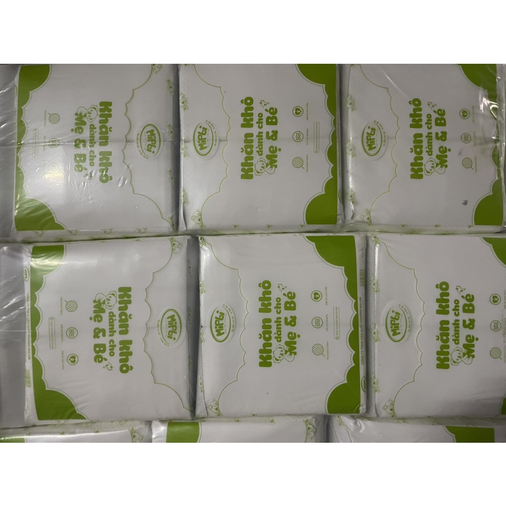 Khăn khô đa năng Mipbi 600gram,900gr an toàn cho bé MỀM MIN NHƯ LÀN DA EM BÉ, Khăn giấy khô đa năng Mipbi