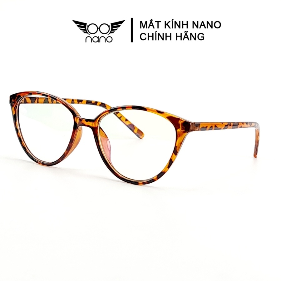 Gọng kính cận nữ mắt mèo, gọng kính nhựa dẻo NANO 2360 thời trang Hàn Quốc chống tia UV chống trầy xước