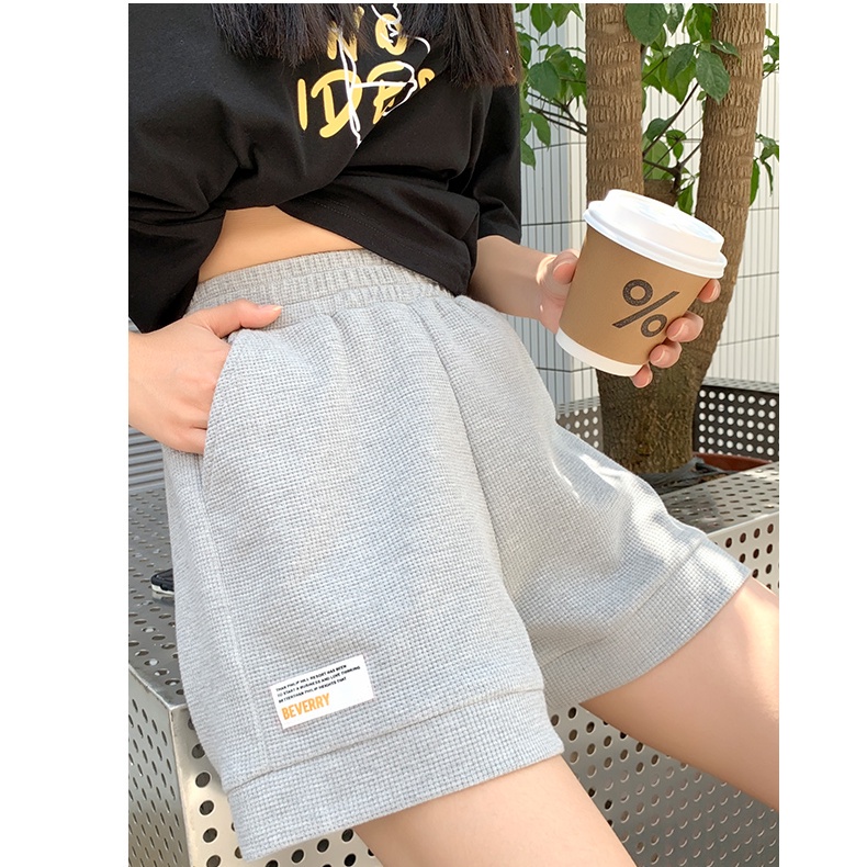 SUXI Quần Short Thể Thao Lưng Cao Co Giãn Ống Rộng Thời Trang Mùa Hè Dành Cho Nữ