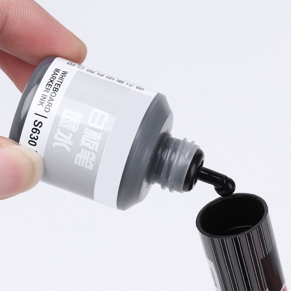 Bình mực 12ml nhanh khô đổ đầy mực cho bút lông viết bảng trắng xóa được không độc hại nhiều màu sắc cho văn phòng
