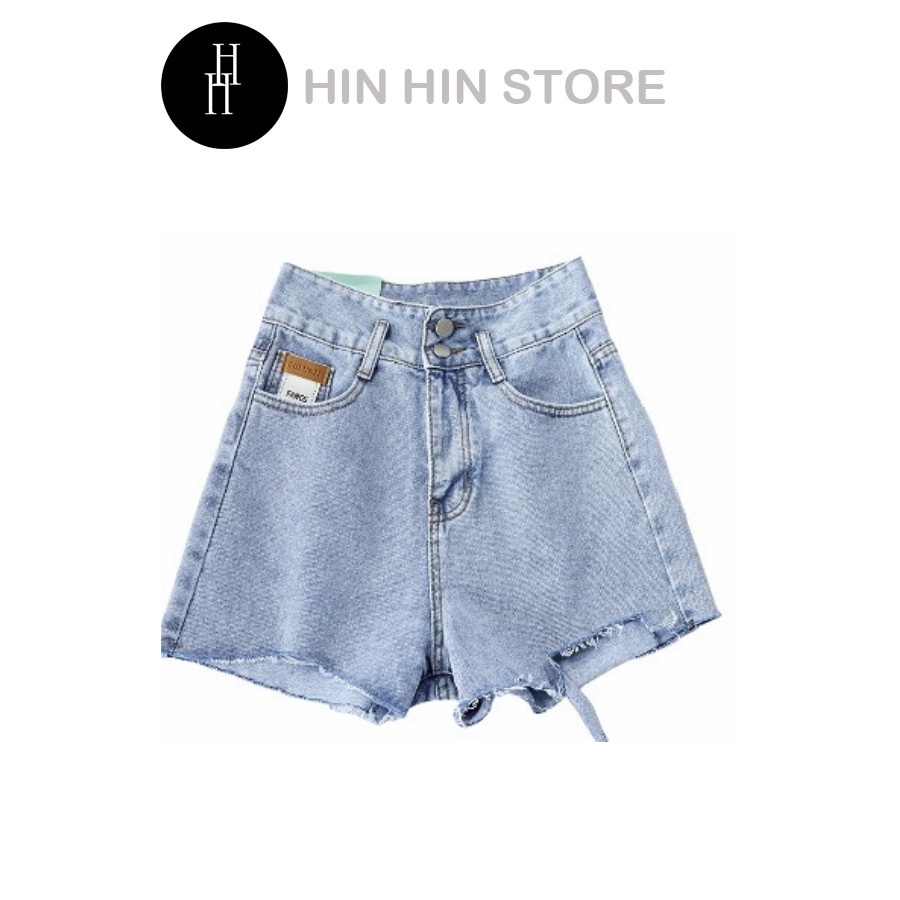 Quần short jean lưng cao HQS08 Hỉn Hỉn Store