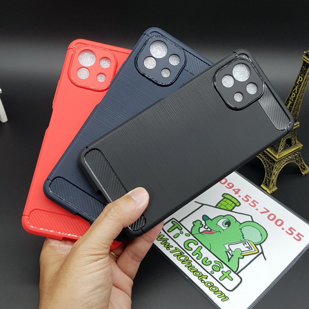 [Ảnh Thật] Ốp Lưng Xiaomi Mi 11 Lite 4G/5G Dẻo Carbon Phay Xước Chống Sốc