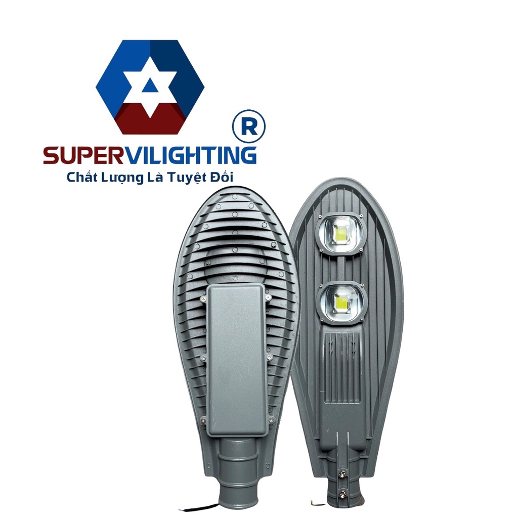 Đèn Đường lá, SuperVilighting, MS ĐL-50-200W, Ánh sáng 3000-6500k, Lấy sáng đường, ngõ, khu đô thị, Bảo hành 24 tháng
