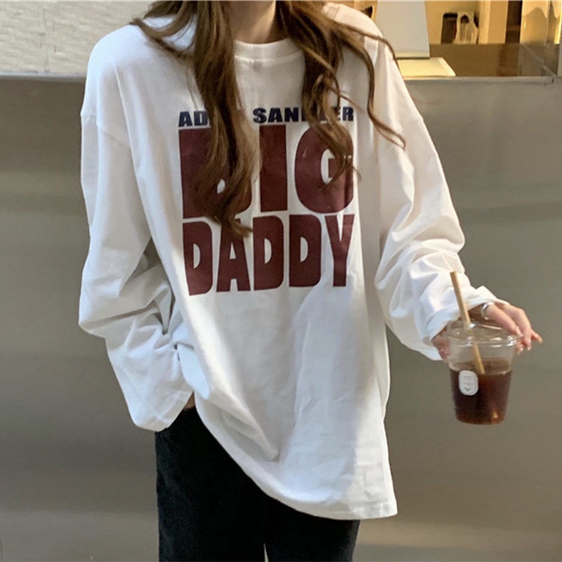 Áo thun COZOKC tay dài dáng rộng phong cách thời trang hàn quốc