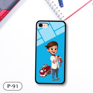 Ốp lưng kính 3D iPhone 7/ 8- hình cute