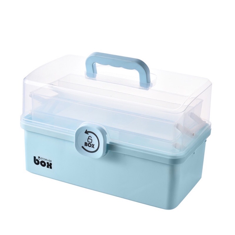 Hộp đựng thuốc gia đình 3 tầng, hộp thuốc y tế cho gia đình có tay cầm, khoá hộp gọn gàng tiện lợi