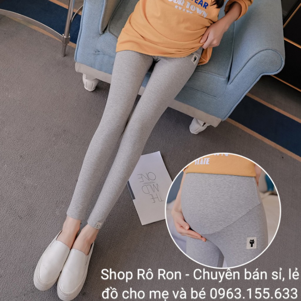 Quần legging mèo cho mẹ bầu - Quần legging đỡ bụng bầu cho mẹ - Shoproron