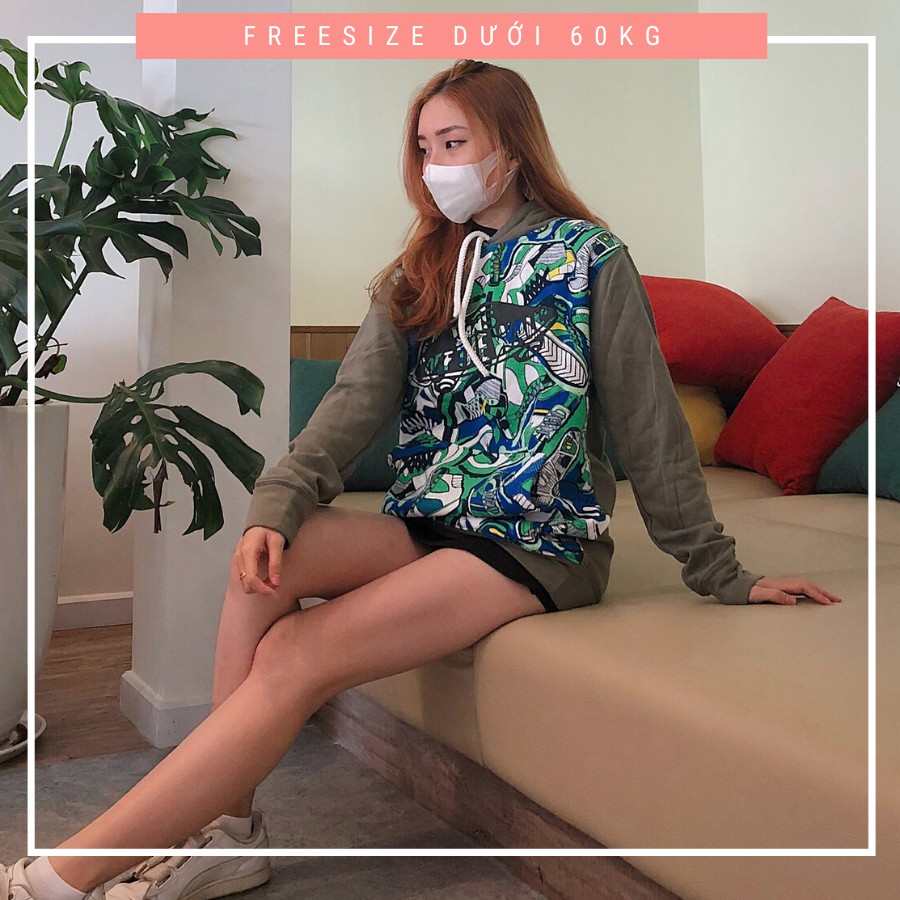 Áo khoác nỉ hoodie : HÀNG GIẢM GIÁ CUỐI NĂM – áo hoodie freesize dưới 55kg dành cho nữ, thun cotton 100%, hình chụp thật