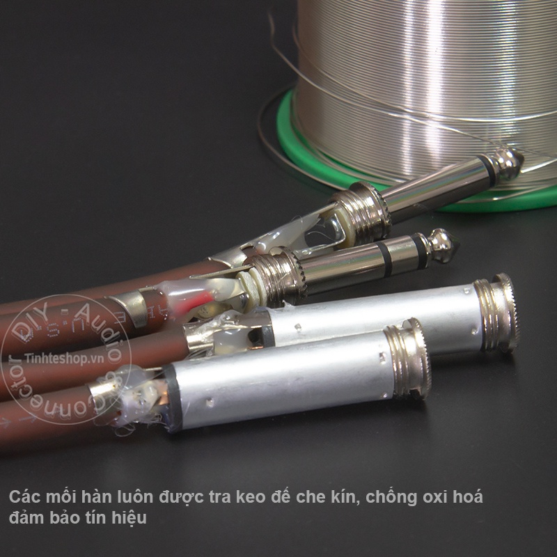 Dây 6.5mm đực ra 6.5mm cái stereo DIY 0.5M đến 5M - 6.35mm male to 6.5mm female cable