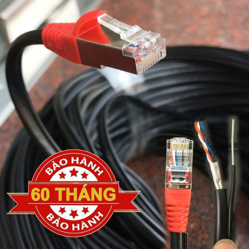 Cáp mạng ngoài trời  chống đứt bấm sẵn 2 đầu