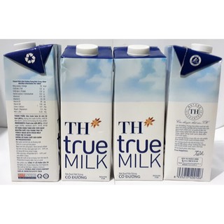 Sữa Tươi Tiệt Trùng TH True Milk Có Đường hoặc ít đường 1L