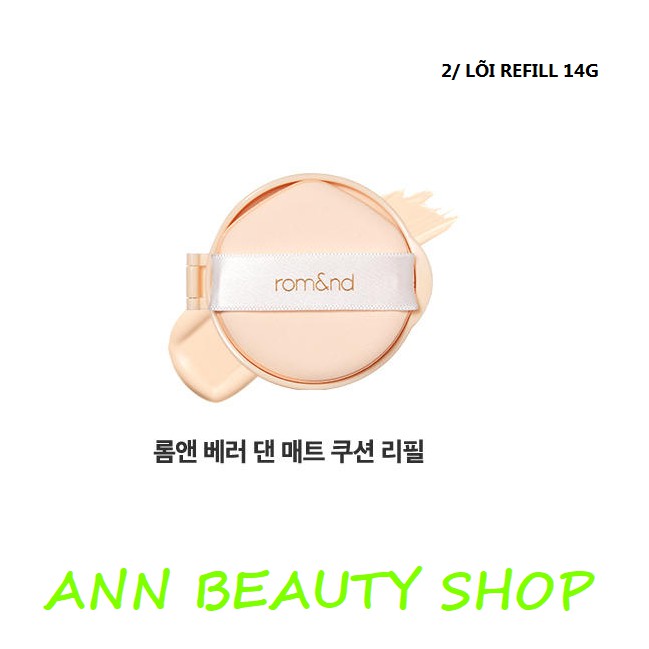 Phấn Nước Che Phủ Hoàn Hảo, Kiềm Dầu, Cho Lớp Nền Lâu Trôi Romand Better Than Matte Cushion 14g (DATE 4/2022)