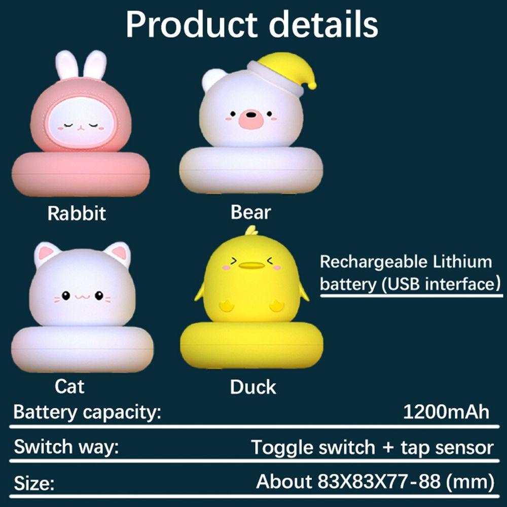 YIYU Đèn Ngủ Để Bàn Hình Chú Vịt Dễ Thương Trang Trí Phòng Ngủ Cho Bé