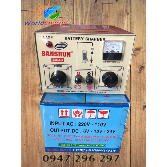 Sạc bình ắc quy Sanshun 40A