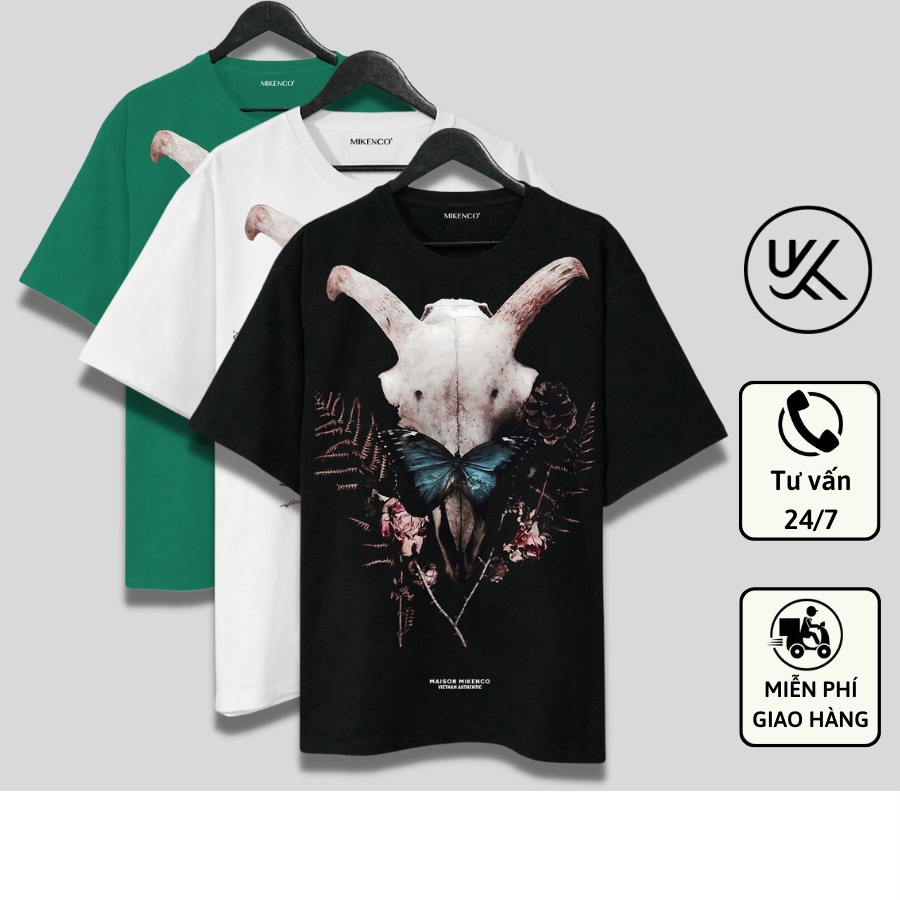 Áo Thun Tay Lỡ MIKENCO ILLUSION 2, áo phông unisex Form rộng oversize, chất liệu Cotton. KKIM Shop