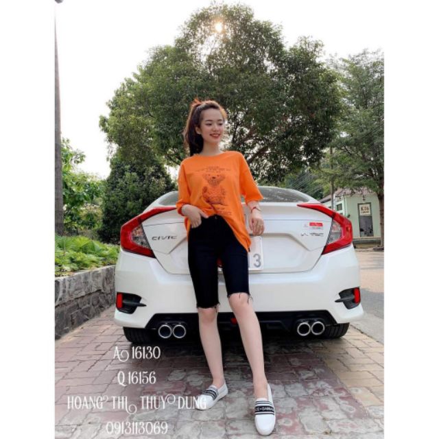 Quần kaki lửng lưng cao không xù xẻ đùi cá tính | BigBuy360 - bigbuy360.vn