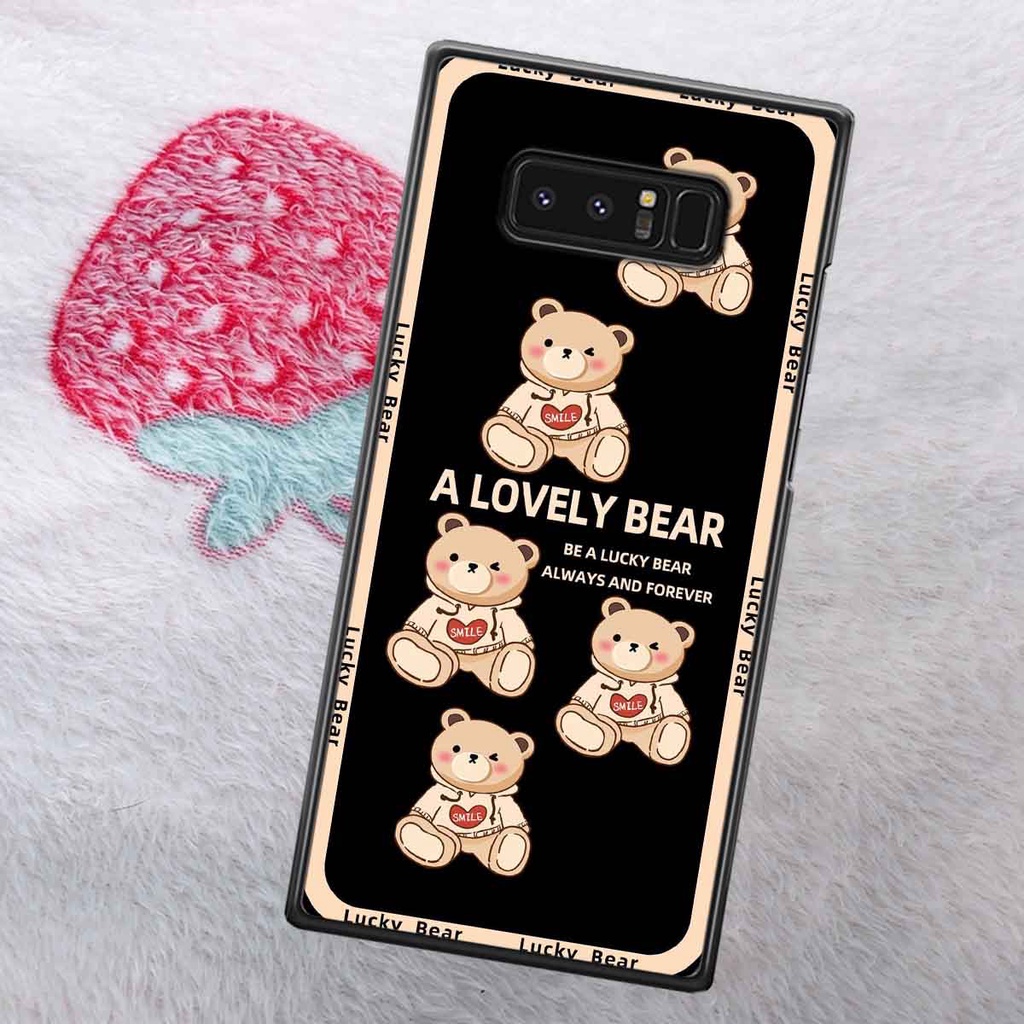 Ốp Samsung Note 8 bear brick, gấu đáng yêu, dễ thương