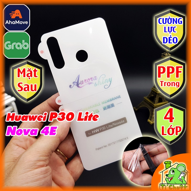 [Mặt Sau] Dán CL Dẻo PPF Huawei P30 Lite/ Nova 4E Cường Lực Dẻo Trong Suốt