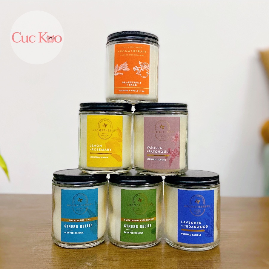Nến thơm 1 bấc Bath & Body Works - BBW Aromatherapy