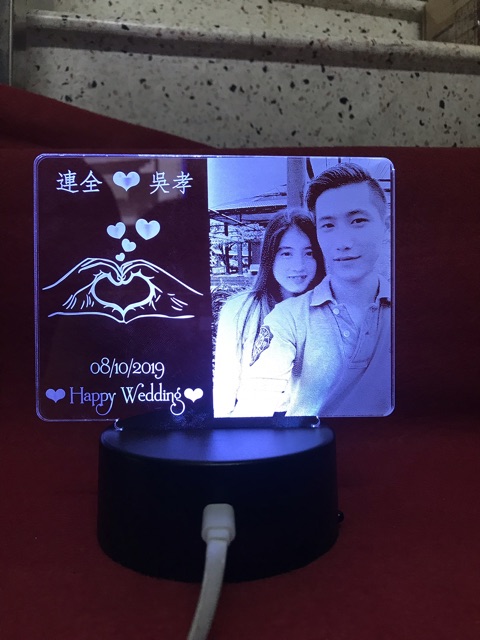 Đèn Ngủ Led 3d Khắc Tên Hình Ảnh Theo Yêu Cầu - Quà tặng người yêu, đối tác, bạn bè, thầy cô