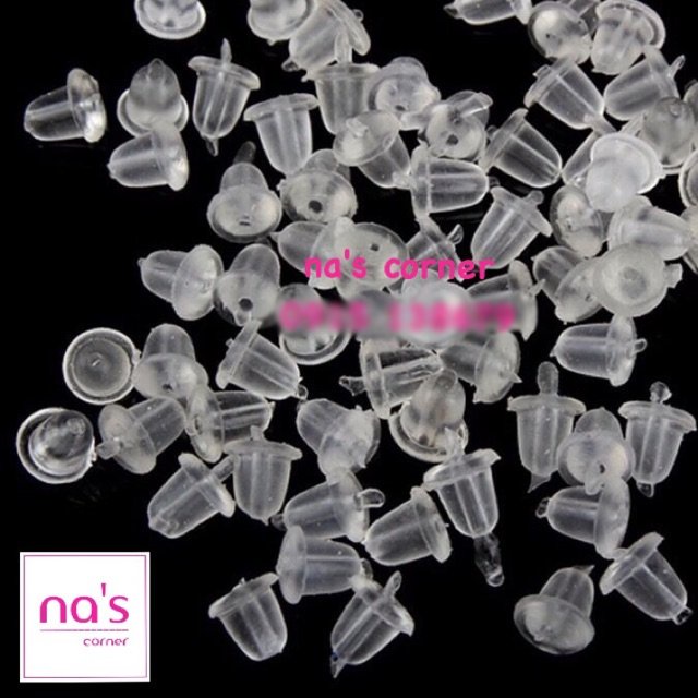 10 chốt bông tai (5 đôi) chốt khoá đuôi khuyên tai hoa tai