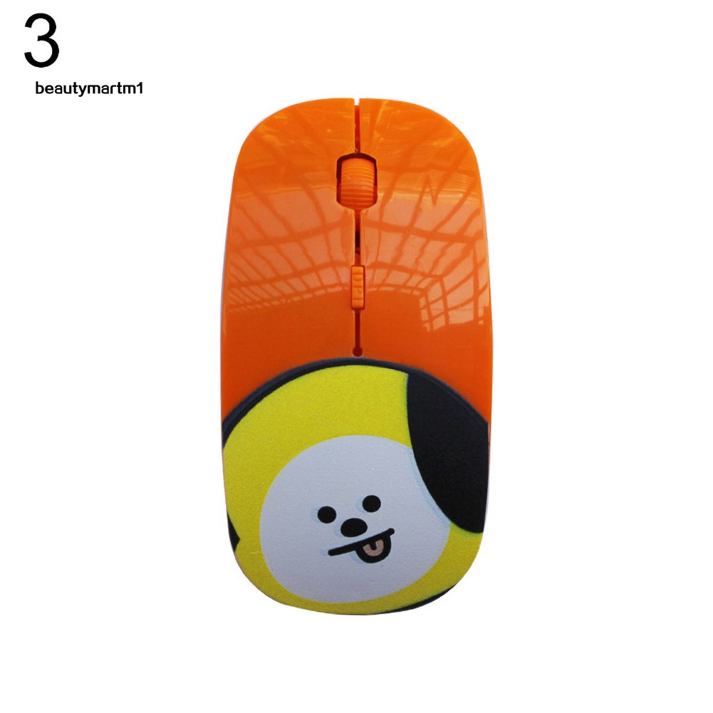 chuột không dây Họa Tiết Bt21 Chimmy Cooky Rj Mang Notebook