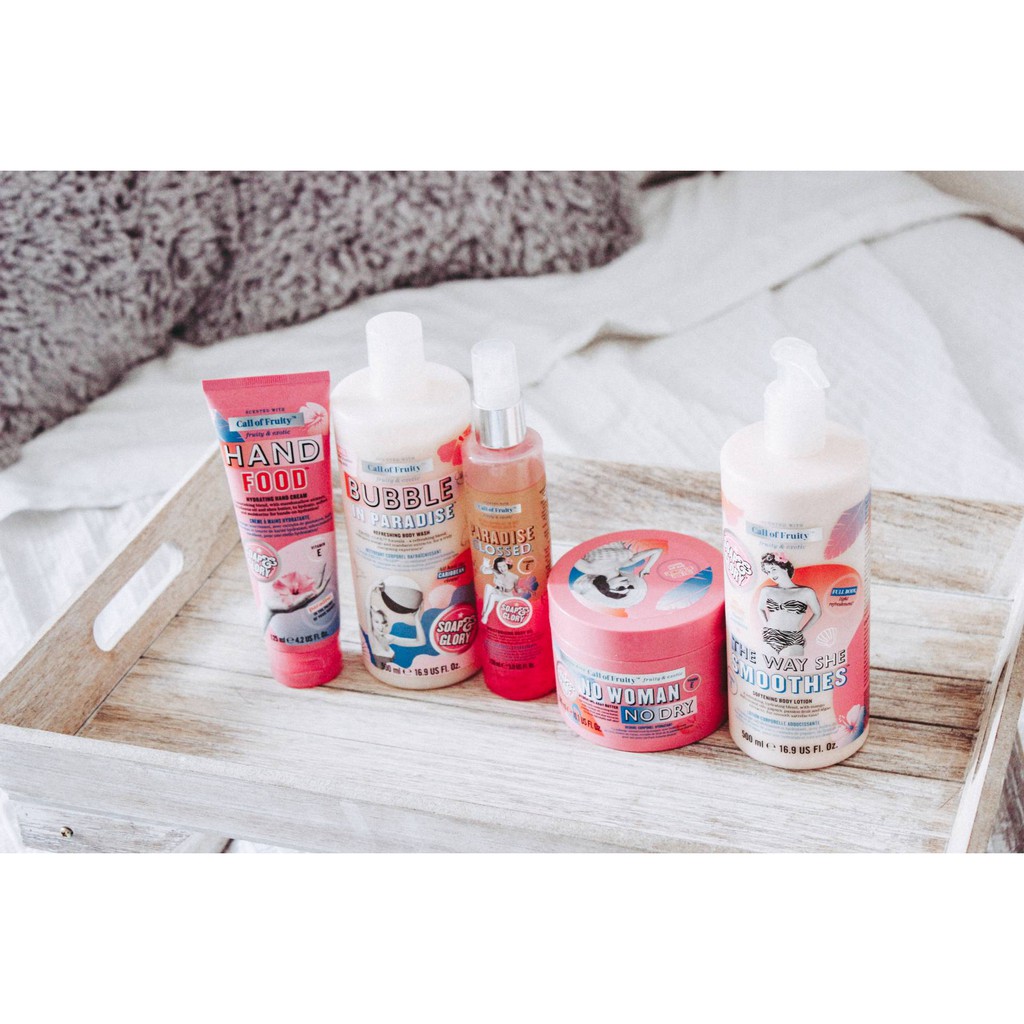 [mẫu mới] Sữa dưỡng thể Soap and Glory Call of Fruity The Way She Smoothes Softening Body Lotion 500ml