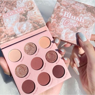 Phấn mắt Guicami, bảng phấn mắt 9 ô trang điểm tông cam hồng đất makeup nội địa trung C21 - Sammi beauty