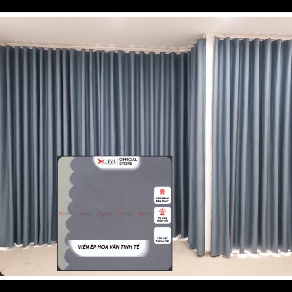 Rèm cửa may sẵn chất liệu dày đẹp, nhiều kích thước, màu sắc, cản nắng, chống bụi, chống nắng, dệt 3 lớp, rèm cao cấp