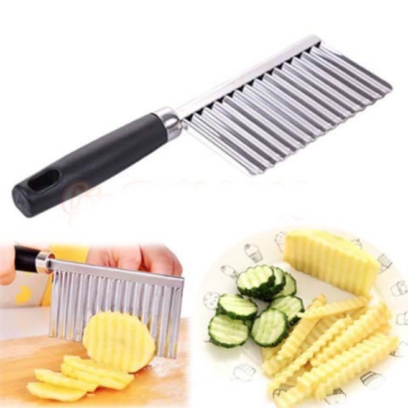 Dao thái rau rủ lượn sóng tạo hình cho bé