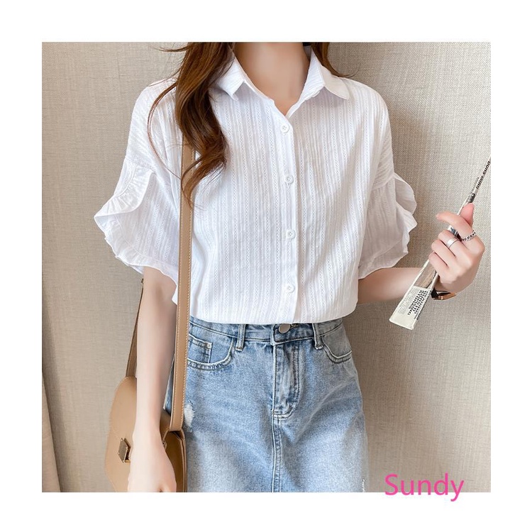 Áo Kiểu Chiffon Tay Ngắn Plus Size Thời Trang Mùa Hè Dành Cho Nữ