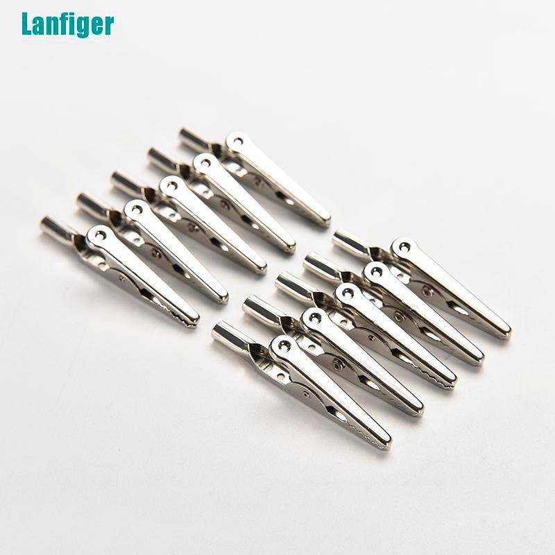 Set 10 Đầu Kẹp Cá Sấu Thử Điện Bằng Thép Không Gỉ