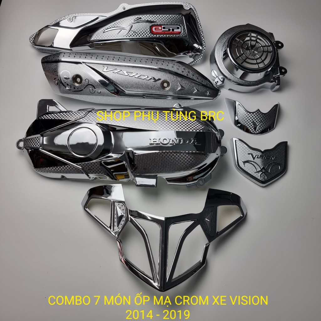 Combo 7 món ốp mạ CROM trang trí xe VISION 2014 - 2019