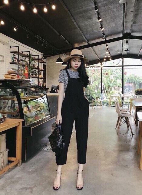 Set Quần Yếm Kèm Áo Ngắn Tay Thời Trang | BigBuy360 - bigbuy360.vn