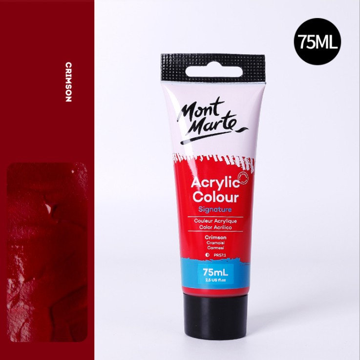 Màu Acrylic Mont Marte 75ml - Crimson - Acrylic Colour Paint Signature 75ml (2.54oz) - MSCH7511