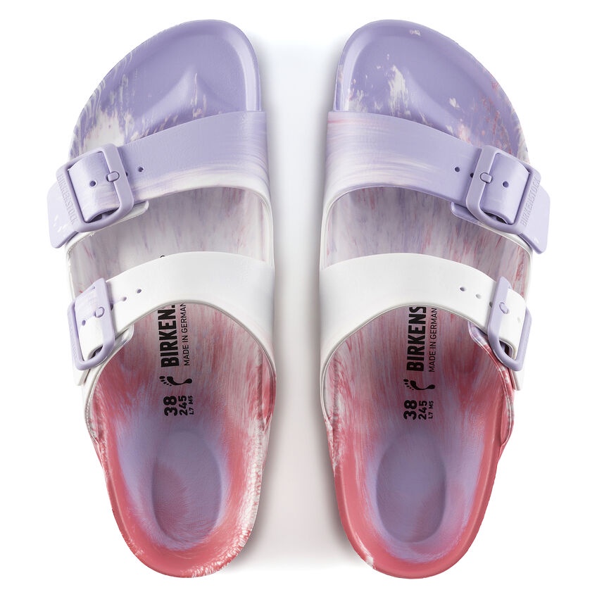 [8/3] Dép Quai Ngang Nam BIRKENSTOCK Arizona EVA Gym Multicolor Purple Fog BCK1020256 Màu Trắng Hồng