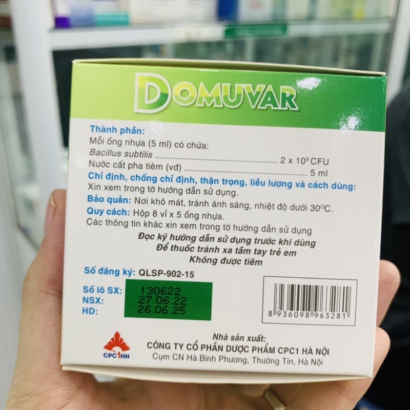 Men Vi Sinh Domuvar Bổ Sung 2 tỷ lợi khuẩn Giúp Tiêu Hoá Ăn Ngon Hết rối loạn đường ruột