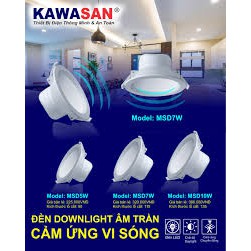 ĐÈN LED ÂM TRẦN CẢM ỨNG VI SÓNG MSD5W