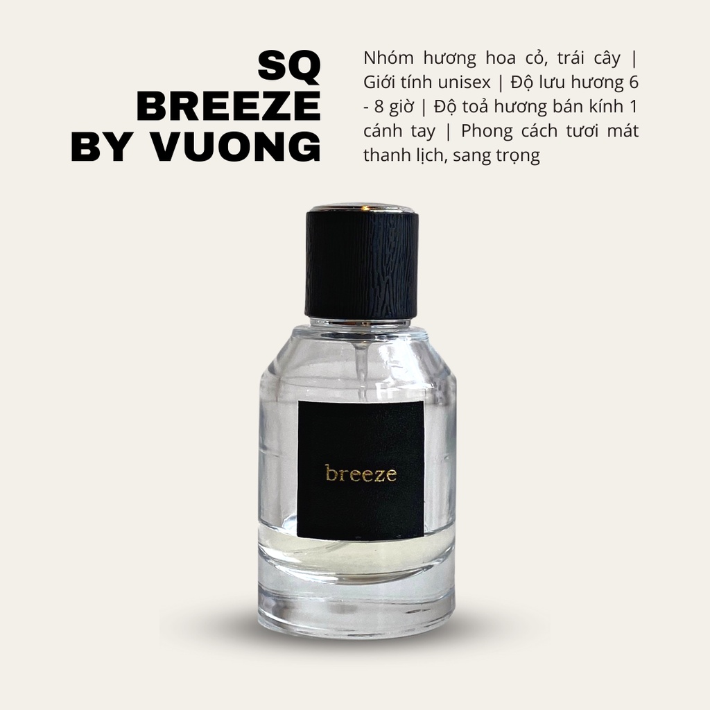 Nước hoa Vuông SQ Breeze hương thơm thanh nhẹ tinh tế như đồng cỏ tươi mát dung tích 50ml