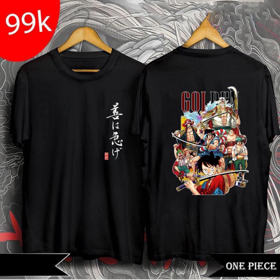 ⚡️Sale 50% ⚡️Áo Thun 2 Mặt In Hình Monkey D. Luffy Mới Nhất "Cực Đẹp, Cực Hot" Mẫu Áo Đen - Áo Thun One Piece