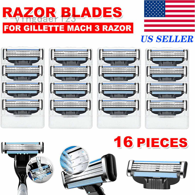 Bộ 16 lưỡi dao cạo thay thế cho máy cạo râu Gillette Mach 3 cho nam