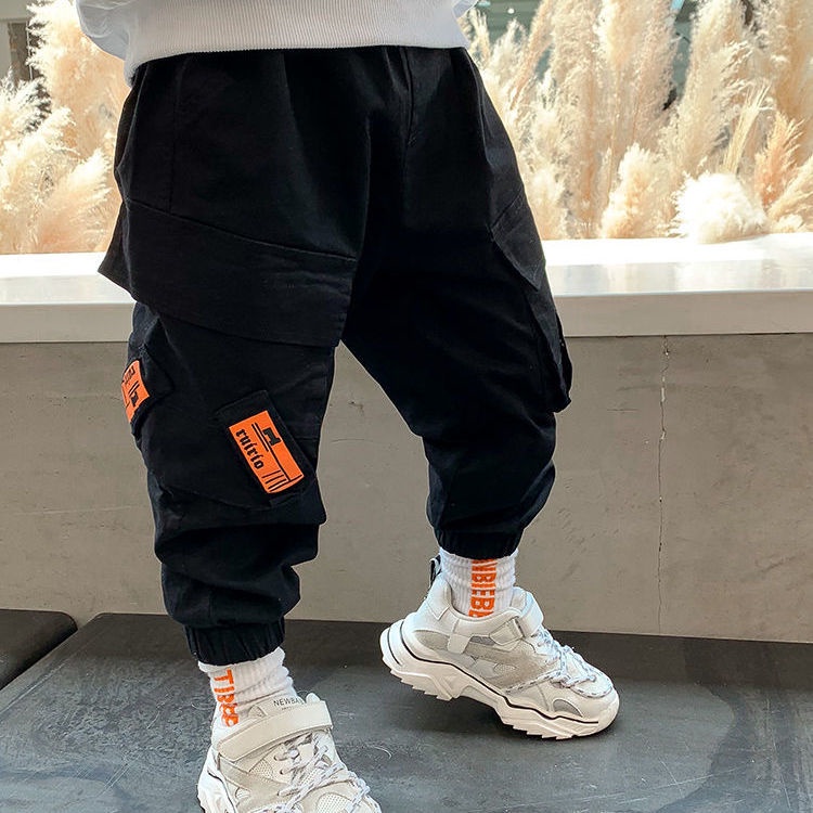 Quần Jogger Có Túi Chất Liệu Cotton Mềm Thời Trang Cho Bé Trai
